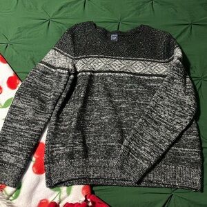 GAP Charcoal and Black Knit Sweater